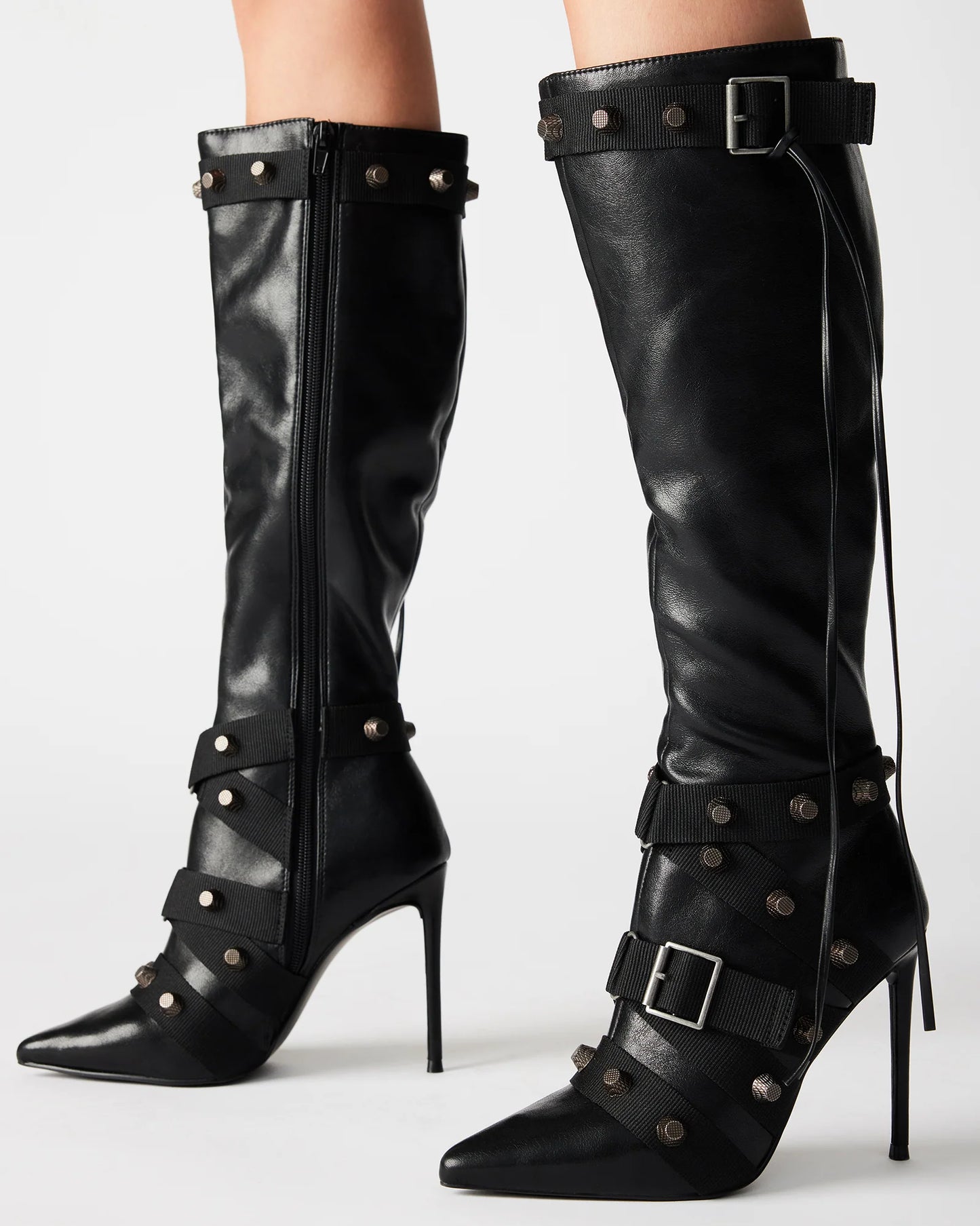 SOLD! Steve Madden Fink Vegan Leather Boots Size 6.5 U.S.