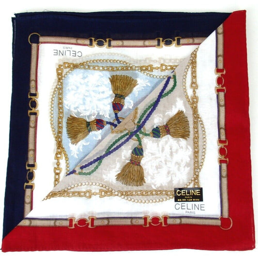 SOLD! Celine Cotton Twilly Scarves/ Handkerchief (set of 2)