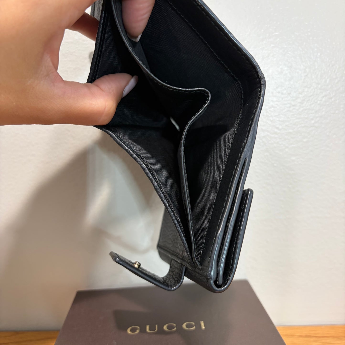 #3228 GUCCI Black Wallet