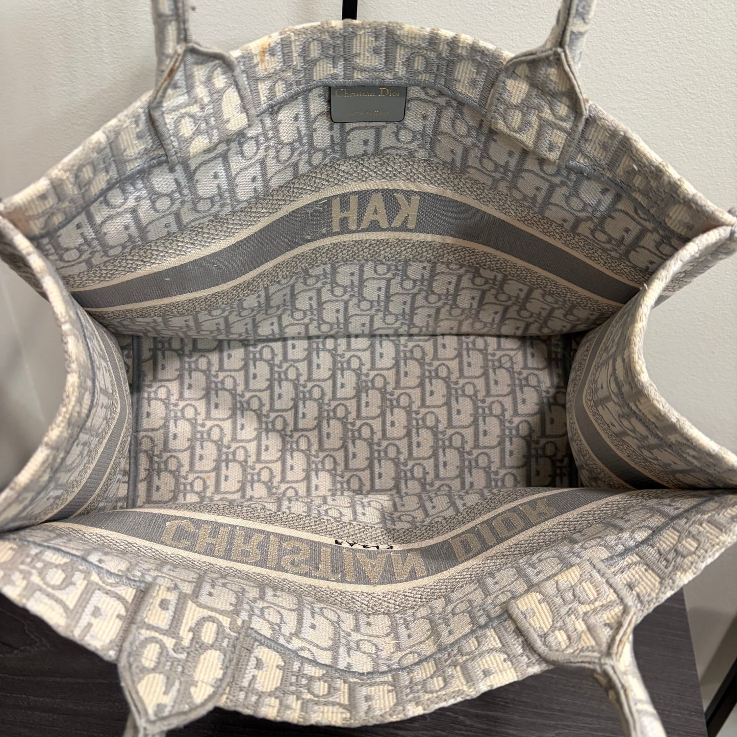 8898 CHRISTIAN DIOR Oblique Medium Book Tote MSRP $3450