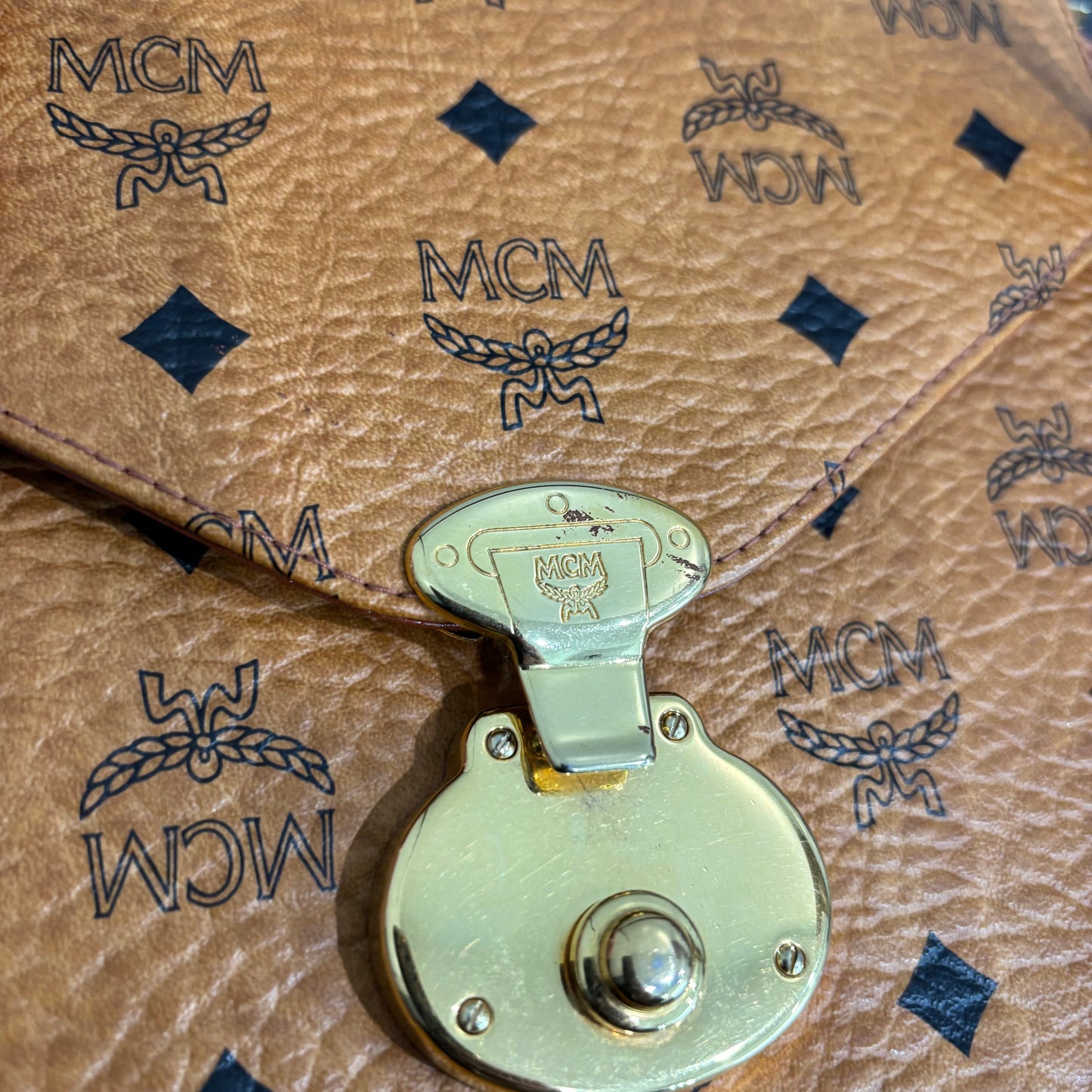 8868 MCM Cognac Visetos Crossbody