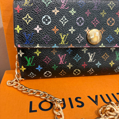 #1101-16 LOUIS VUITTON x MURAKAMI Sarah Wallet with Removable Chain