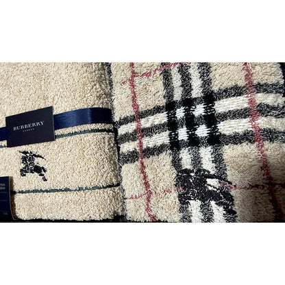 #1460 BURBERRY Set of 2 100% Cotton Bath Towels