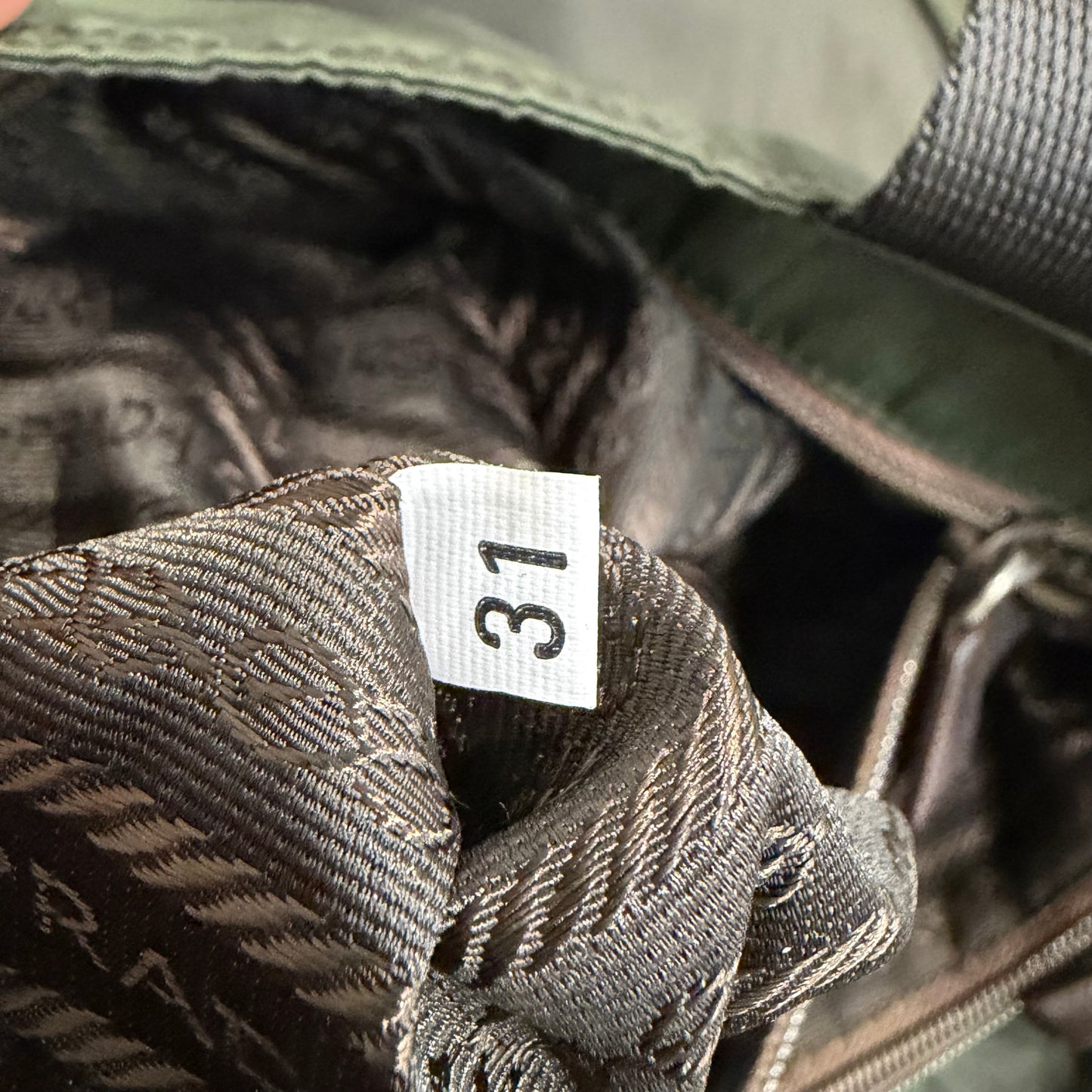 8858 PRADA Tessuto Green Tote