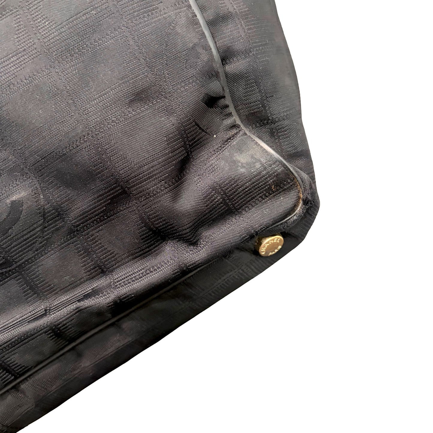 1215-01 CHANEL Black Ligne Tote