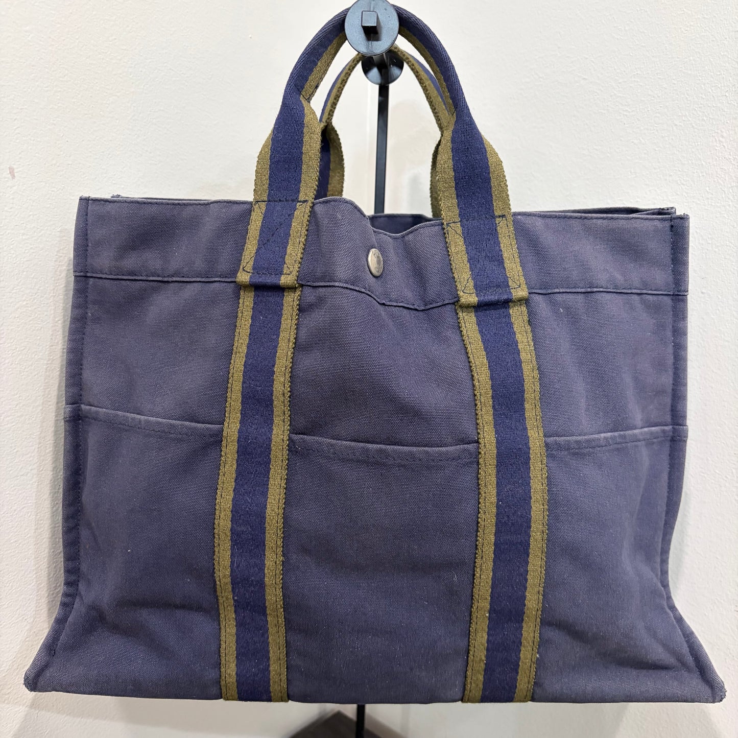 #3223 HERMES Blue Ligne Tote