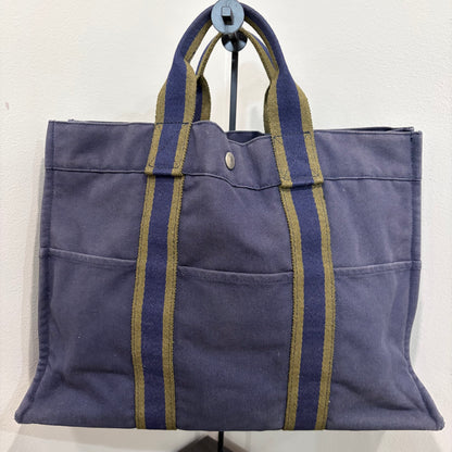 #3223 HERMES Blue Ligne Tote
