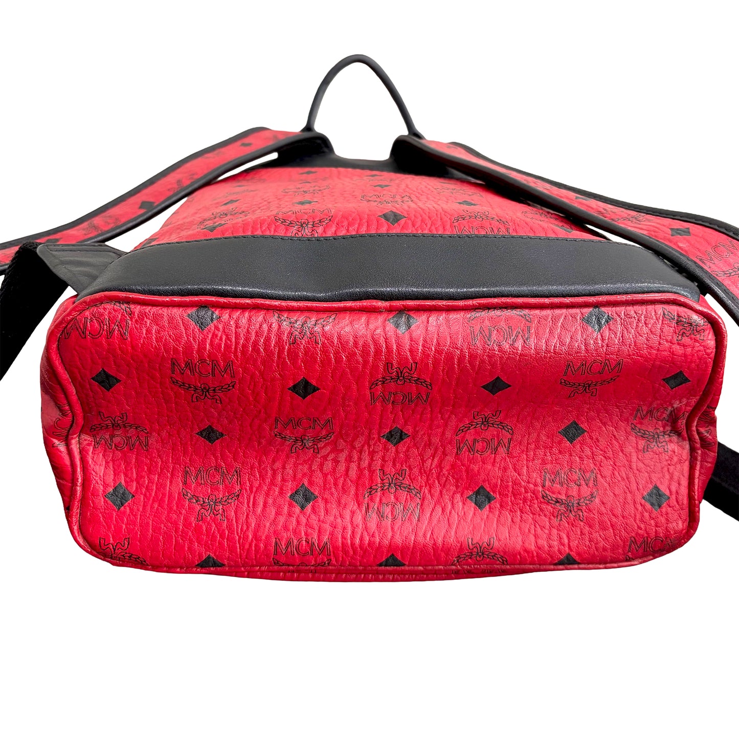 #9105 MCM Red Hermosa Backpack MSRP $1280