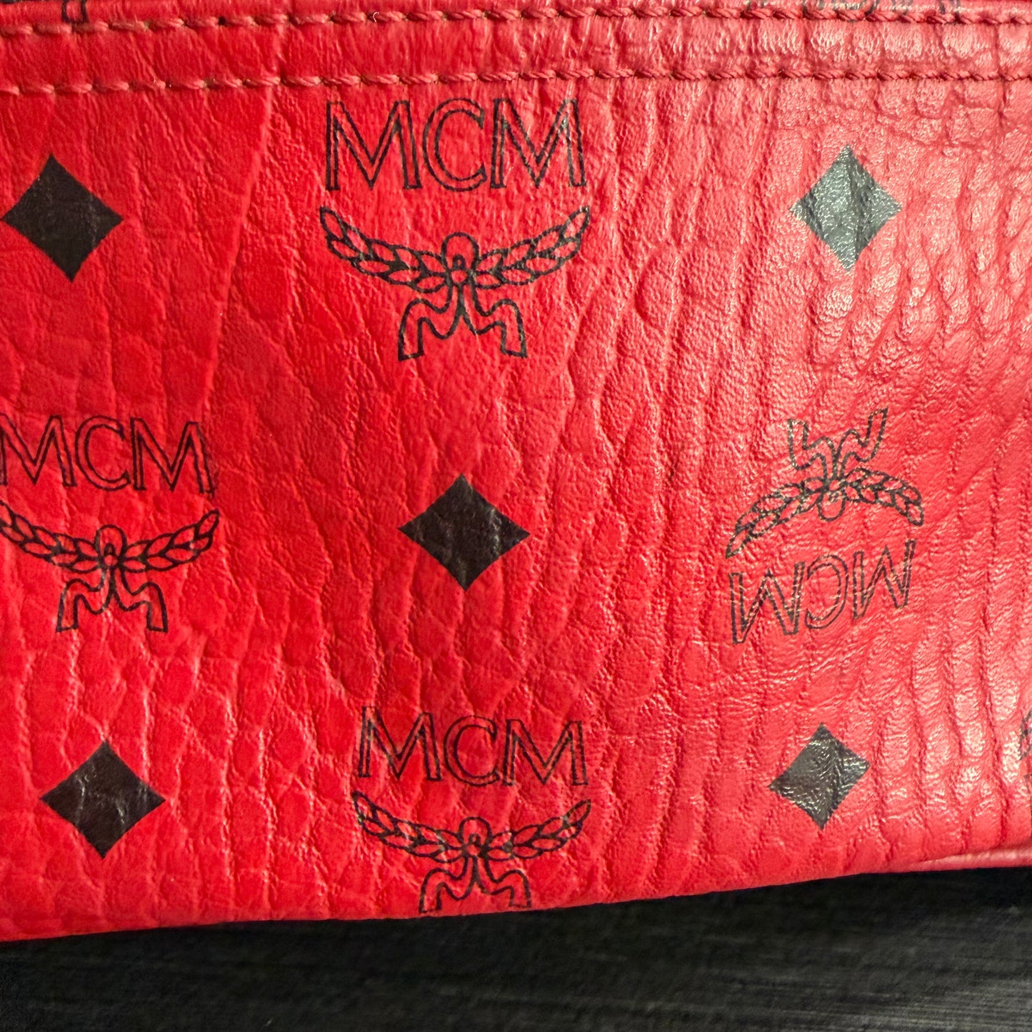 #9105 MCM Red Hermosa Backpack MSRP $1280