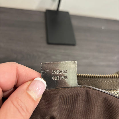 1106 GUCCI Brown/Gold Boston Bag