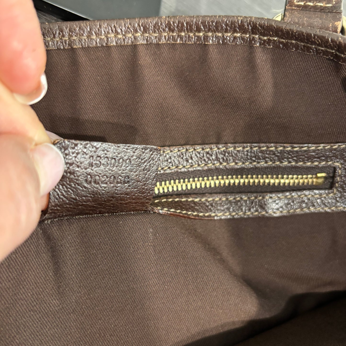 8875 GUCCI GG Canvas Charmy Tote