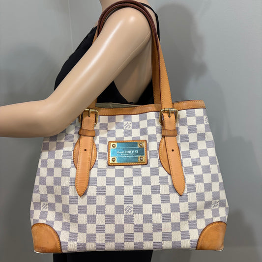 #1107 LOUIS VUITTON Damier Hampstead MM