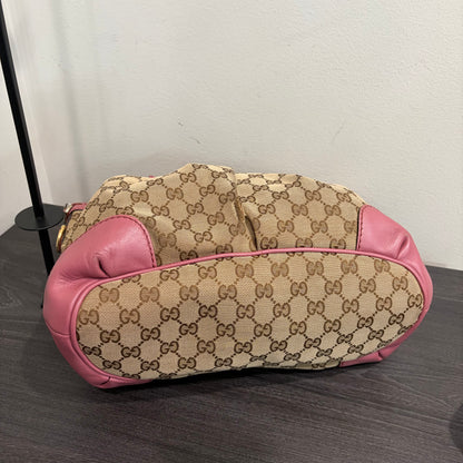 #9108 GUCCI Beige Canvas Sukey Bag