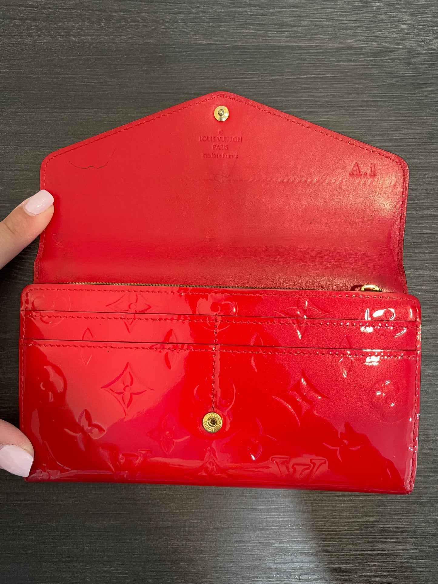 SOLD! 5 Piece Louis Vuitton Vernis Wallet Set