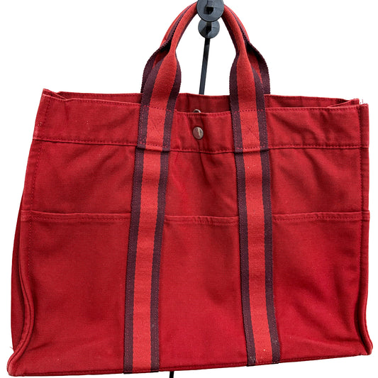 HERMÈS Toile Fourre-Tout MM Tote