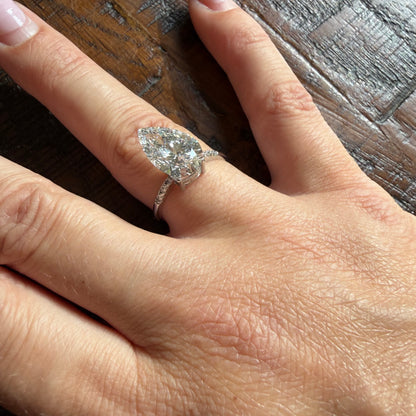 #1104 4.48ct Pear Brilliant Lab Diamond