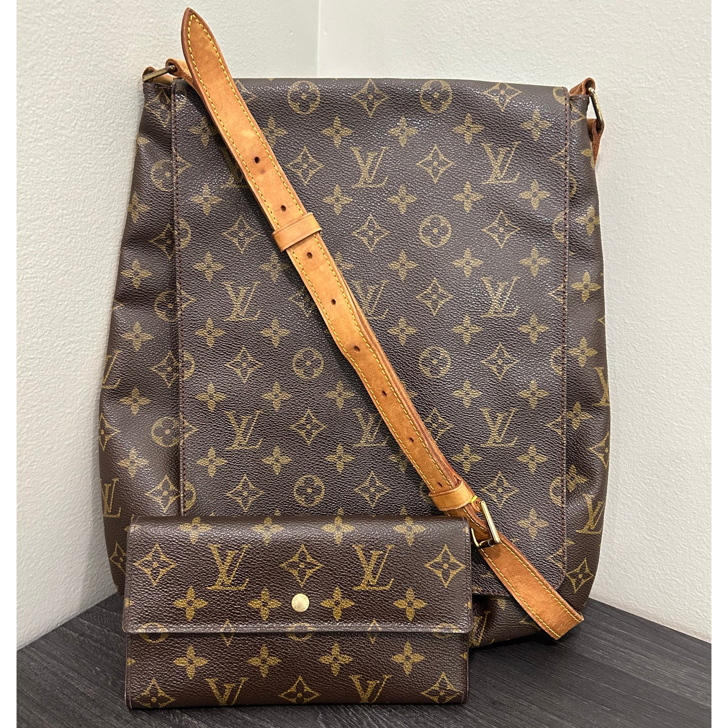 SOLD! Louis Vuitton Monogram Salsa Musette GM & Wallet