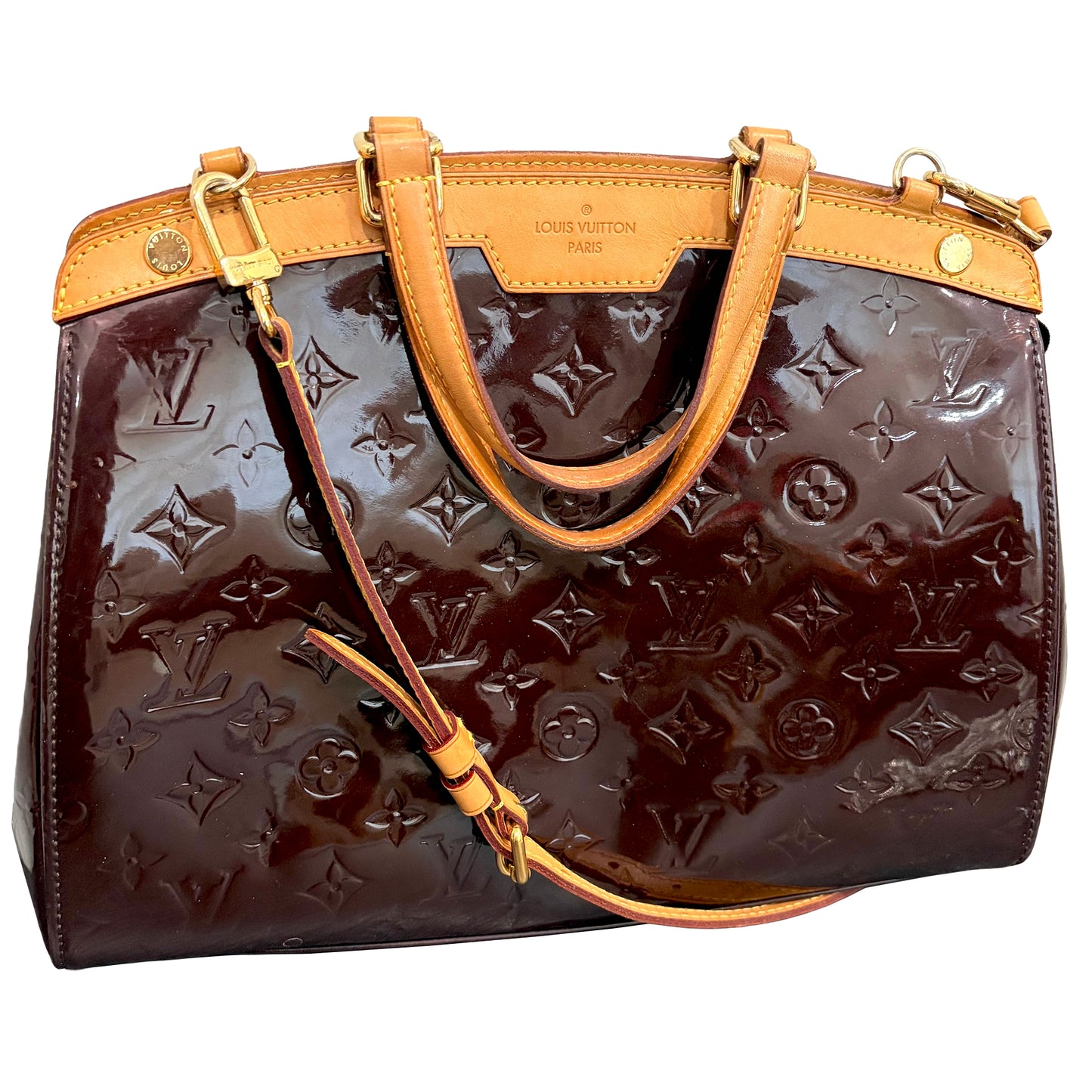 #8241 LOUIS VUITTON Amarante Vernis Brea MM