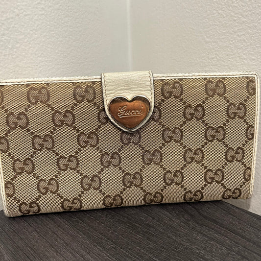 #176 GUCCI Canvas Long Wallet