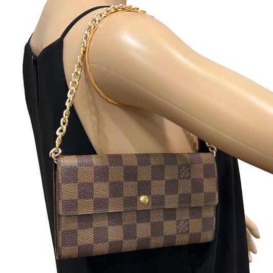 1011 LOUIS VUITTON Damier Ebene Long Wallet