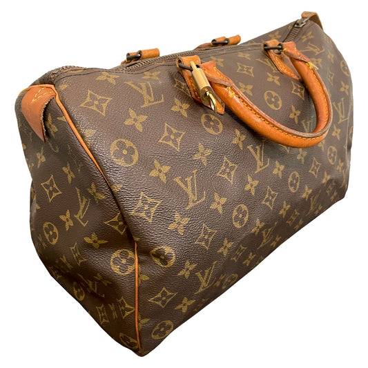 SOLD! Louis Vuitton Monogram Speedy 35 with Lock & Key