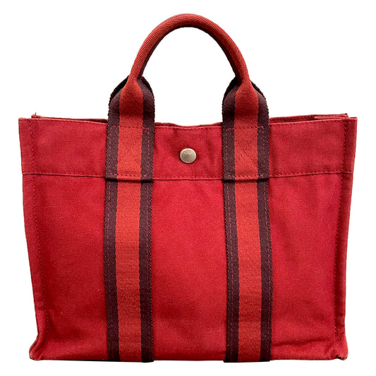 SOLD! Hermès Toile Fourre-Tout PM Tote