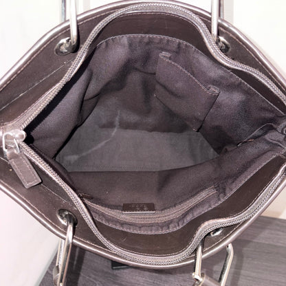 #9113 GUCCI Brown Canvas Eclipse Tote