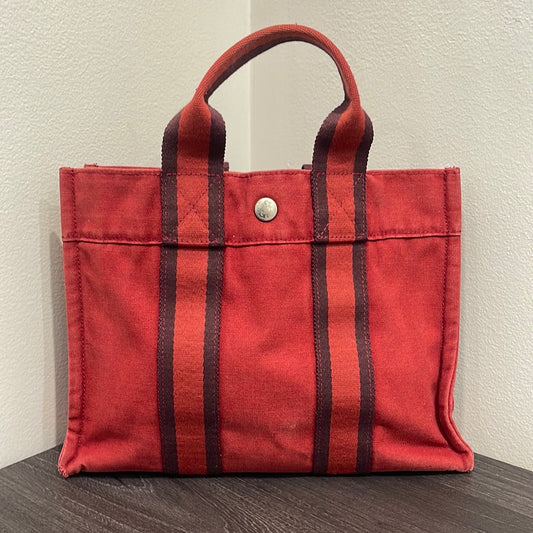 SOLD! Hermès Toile Fourre-Tout PM Tote