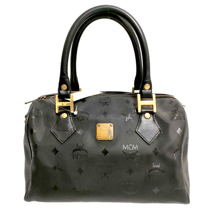 #1196 MCM Mini Boston Black Visetos