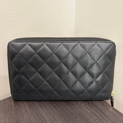 #3235 CHANEL 2014-2015 Black Zip Wallet