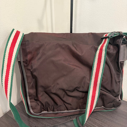 #9110 GUCCI Vintage Synthetic Laptop Satchel