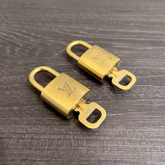 SOLD! Louis Vuitton Brass Lock & Key (Set of 2)