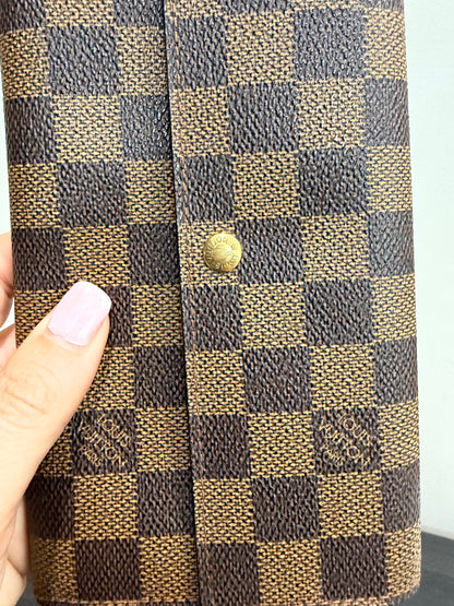 #1101-04 LOUIS VUITTON Damier Ebene Wallet with Removable Strap