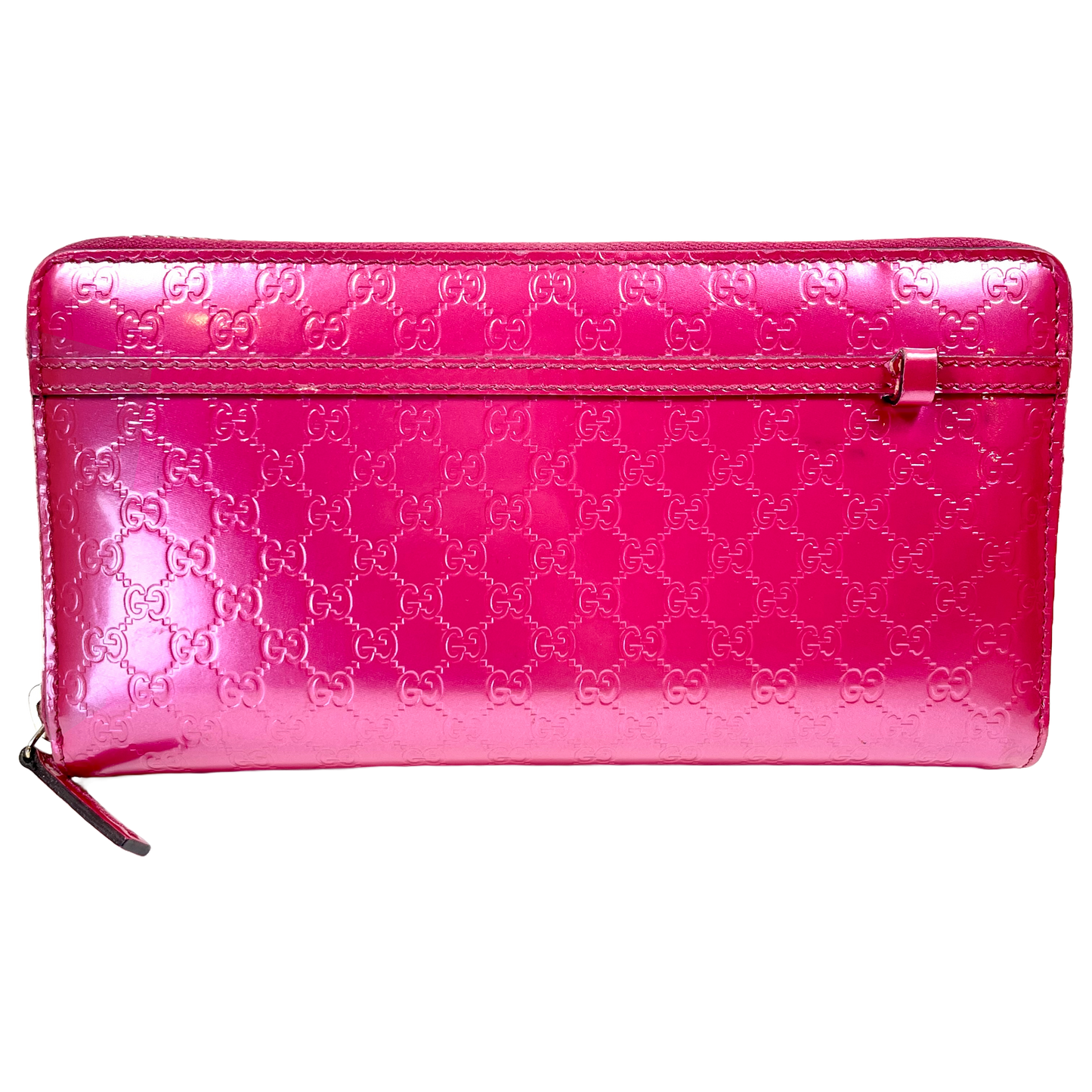 GUCCI Fuchsia Long Zippy Wallet