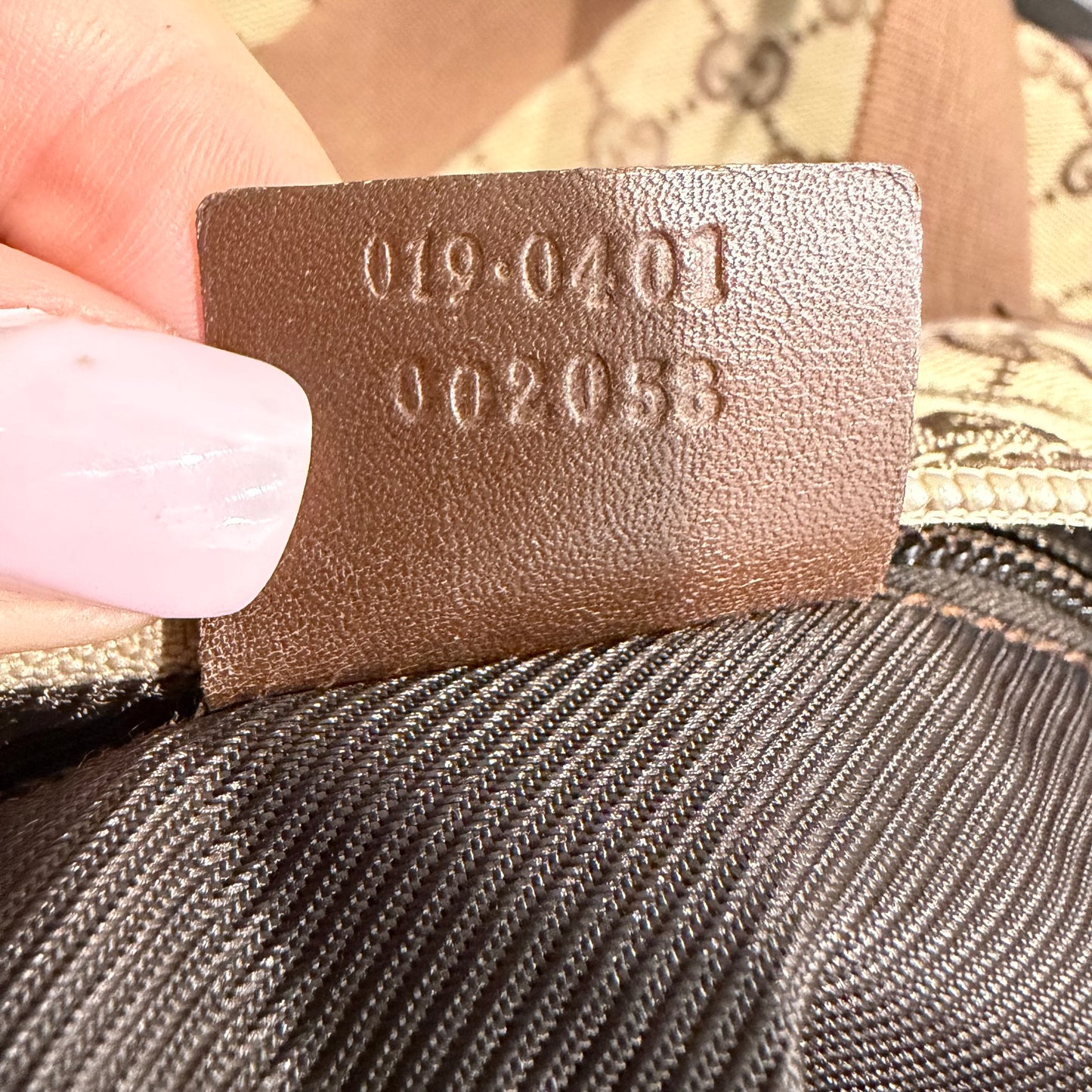 #3222 GUCCI Brown Canvas Large Tote