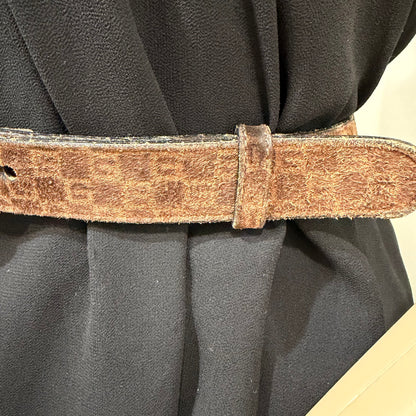 #3232 GUCCI GG Suede Brown Belt