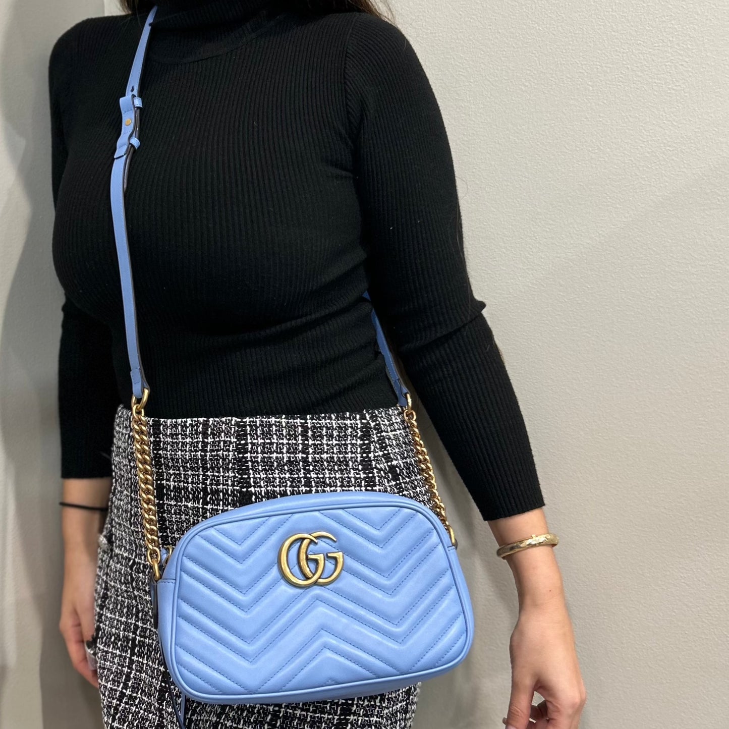 NEW GUCCI GG MARMONT SMALL SHOULDER BAG