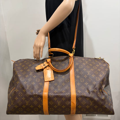 #1113 LOUIS VUITTON Monogram Keepall 55 Duffle