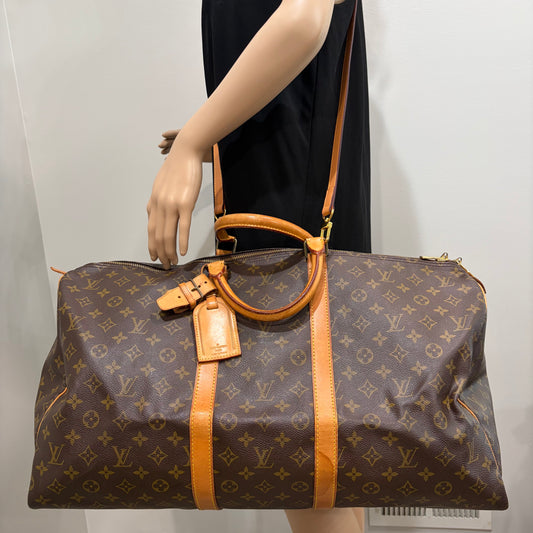 #1113 LOUIS VUITTON Monogram Keepall 55 Duffle