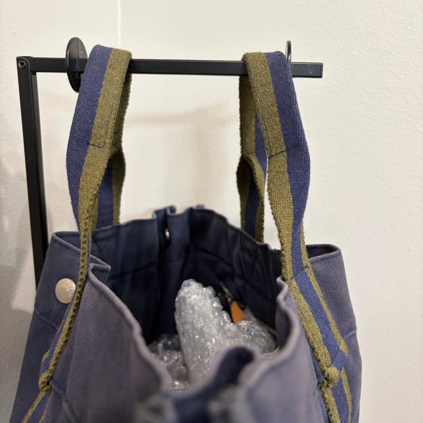 #3223 HERMES Blue Ligne Tote