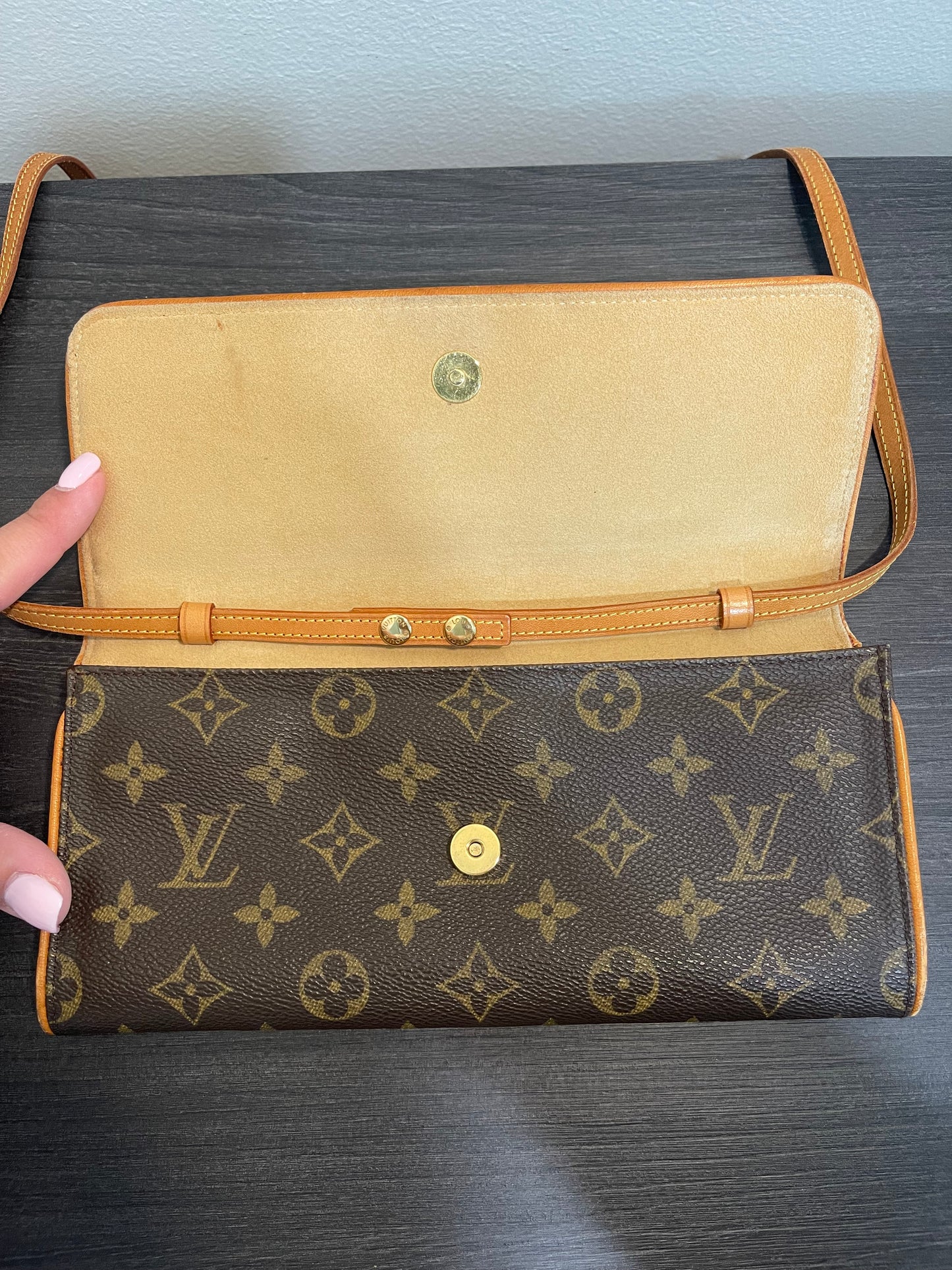 SOLD! Louis Vuitton Monogram Pochette Twin GM