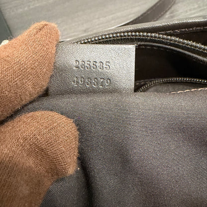 #9113 GUCCI Brown Canvas Eclipse Tote