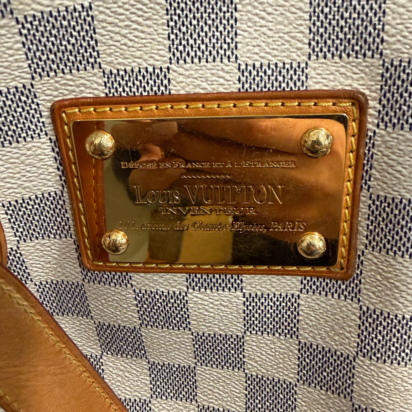 #8215 LOUIS VUITTON Damier Azul Hampstead MM