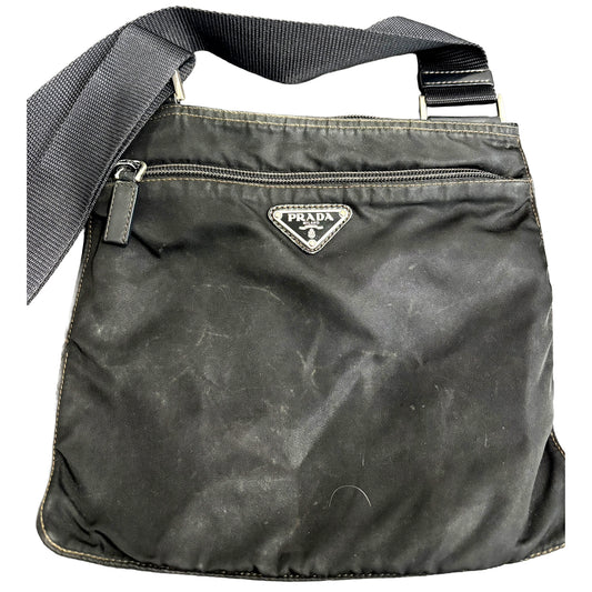 8896 PRADA Black Nylon Crossbody