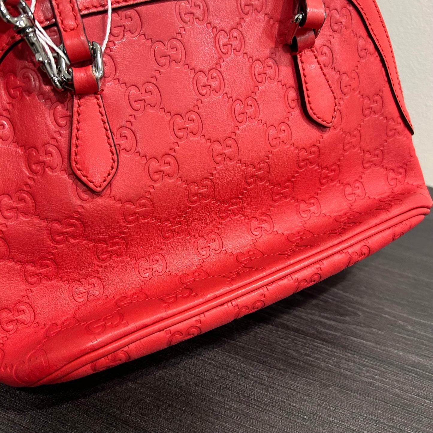 CLEARANCE #835 GUCCI Guccissima Dome Bag (Red)