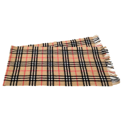 #1330 BURBERRY Vintage Archive Beige 100% Cashmere Scarf