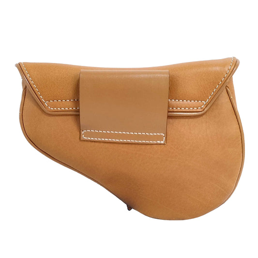 #1219 CHRISTIAN DIOR Mini Leather Saddle Pouch Belt Bag