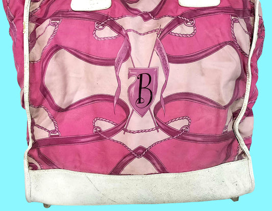 #1313 BURBERRY PRORSUM Silk & Leather Breast Cancer Tote