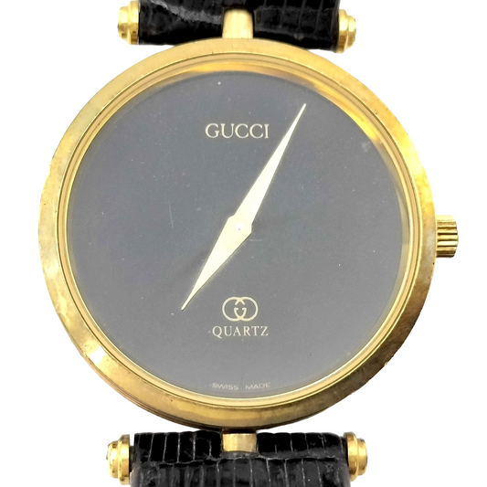 #1240 GUCCI Sherry Line Swiss Quartz-movement Round Stack Lizard Watch