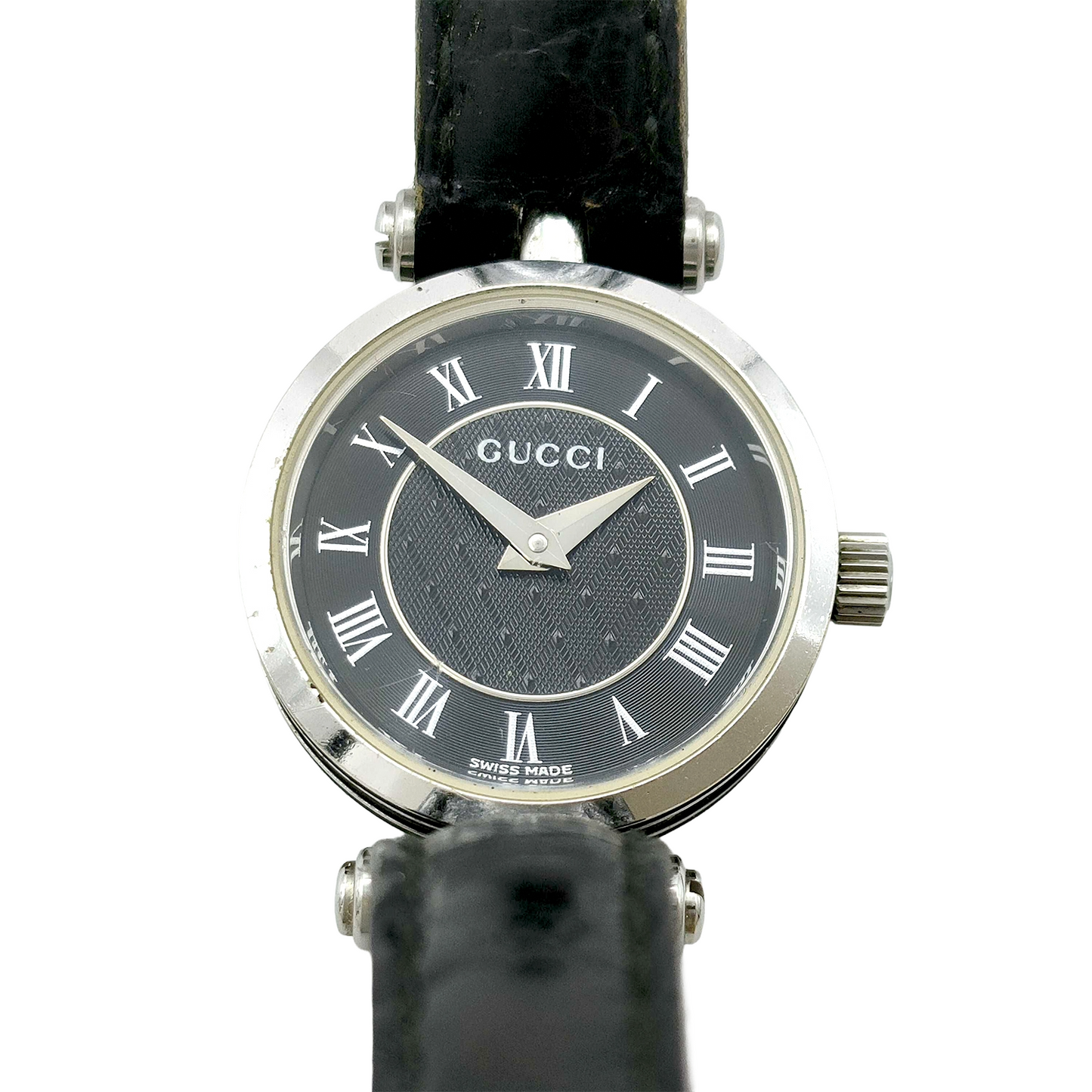 #1268 GUCCI 2040L Sherry Line Swiss Quartz-movement Round Stack Watch